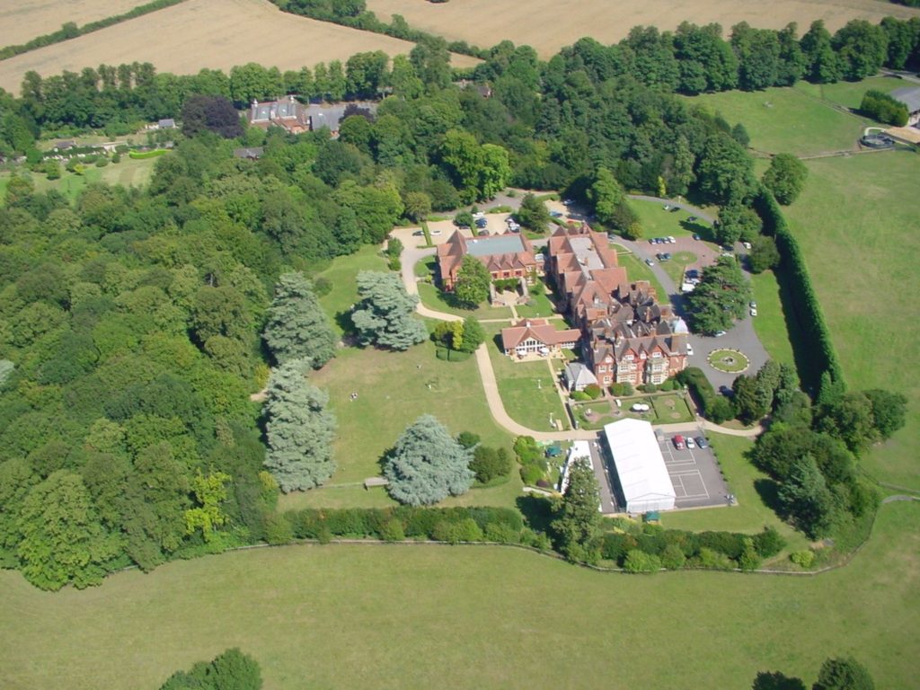 Aerial view of Pendley Manor