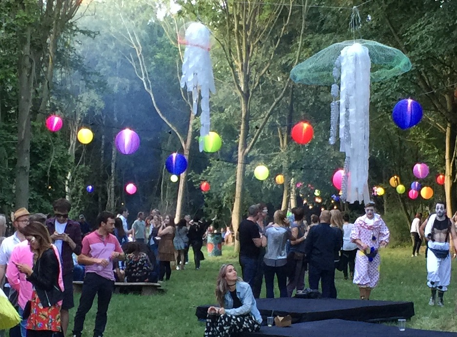 guests at an outdoor event