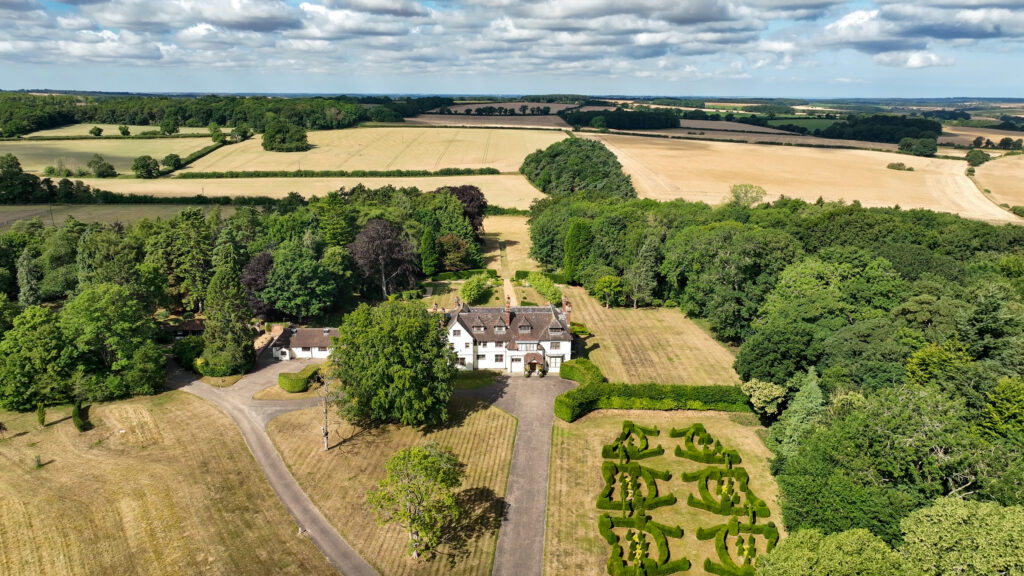 Aerial of Little Massingham Manor