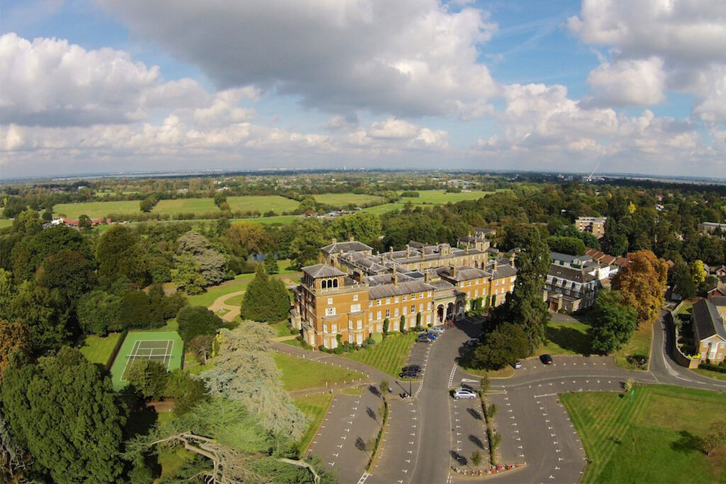 Aerial views of Oatlands Park Hotel