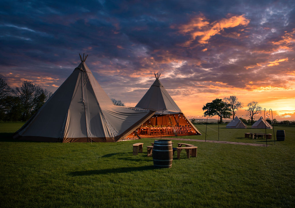 Sunset at Blue Sky Tipis