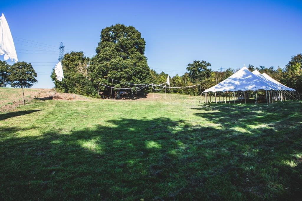 Wedding setup at Crockstead Fields